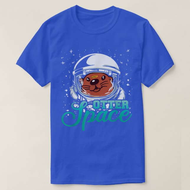 T-shirt Otter Space Animal Science Space Fan  (Design devant)