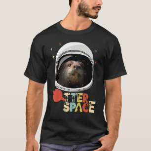 T-shirt Otter Space Externe Astronaut Casque Planètes