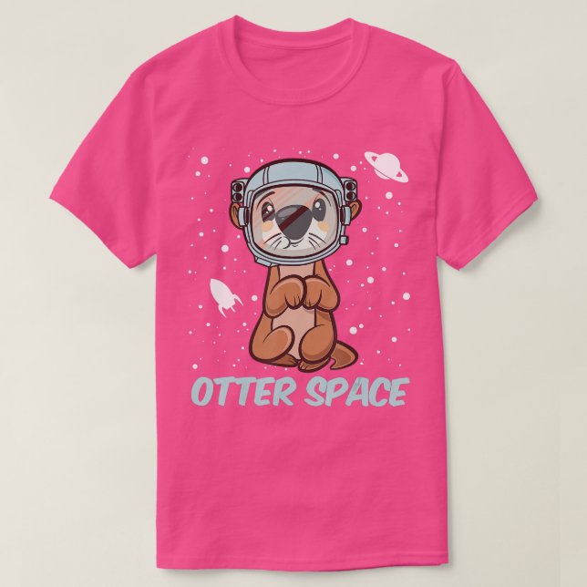 T-shirt Otter Space Funny Otter Pun (Design devant)