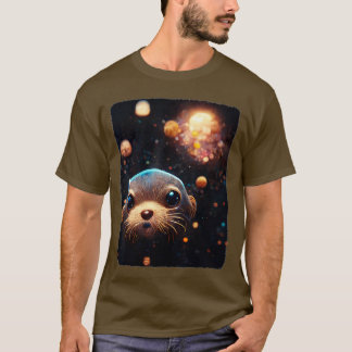 T-shirt Otter spatiale Amusante Otter cosmique Pajamas Ott