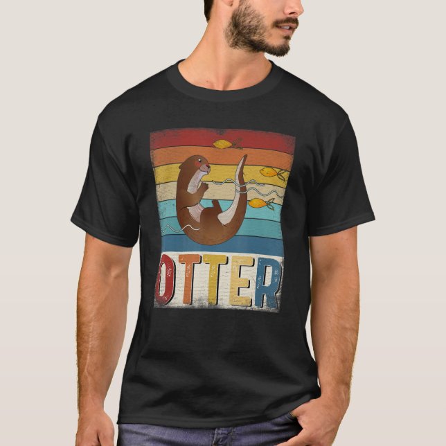 T-shirt Otter vintage (Devant)