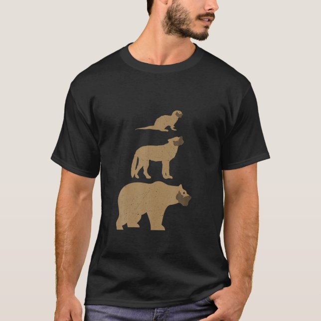 T-shirt Otter Wolf Bear Gay Slang LGBT Pride (Devant)