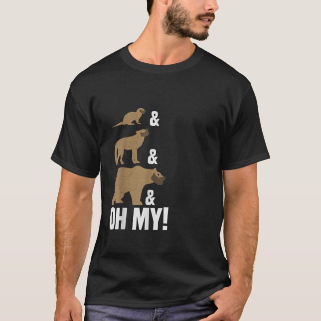 T-shirt Otter Wolf Bear Oh My Gay Slang LGBT Pride T Shirt (Devant)