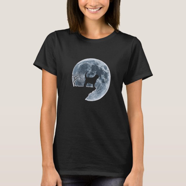 T-shirt Otterhound Halloween Costume Lune Silhouette (Devant)