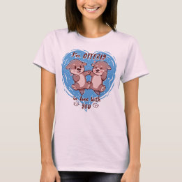 T-shirt Otterly in Love - Pun animal de Otter