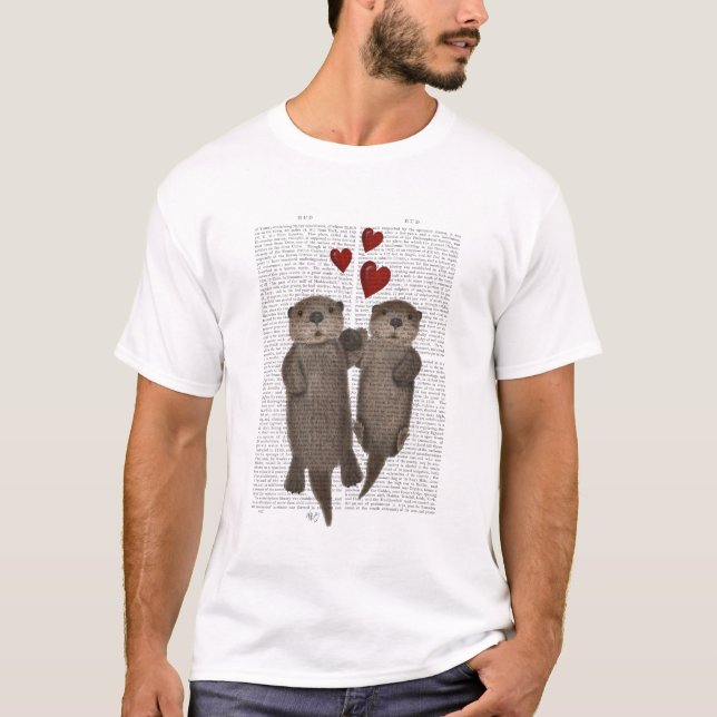 T-shirt Otters tenant les mains (Devant)