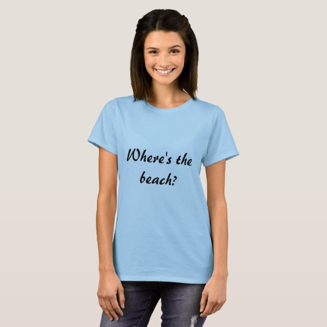 T-shirt Où est la plage ? (Devant entier)