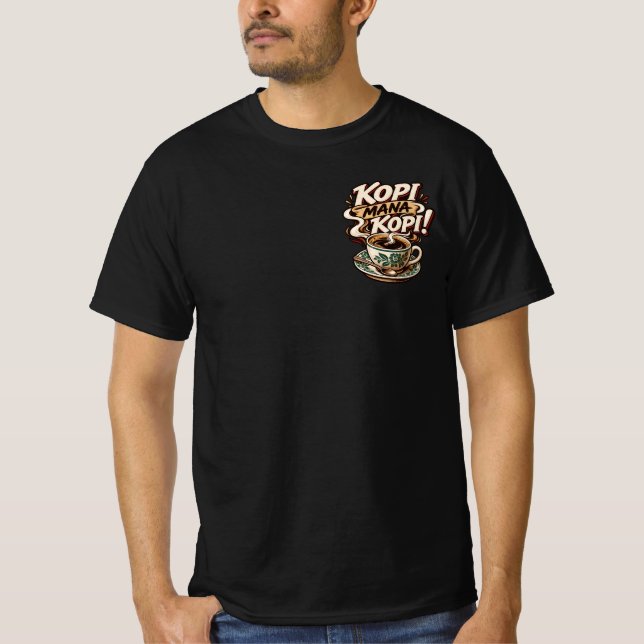 T-shirt Où est le café (Devant)