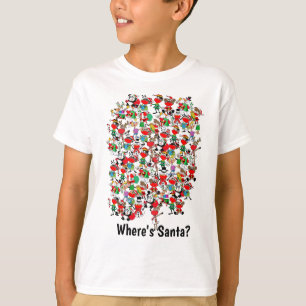 T-shirt Où est le Père Noël - Regardez et trouvez Père Noë