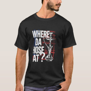 T-shirt Où est le tuyau drôle de design de narguilé fumeur