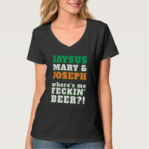 T-shirt Où est ma BIÈRE FANTÔME Irlandais Cuss Word Shir