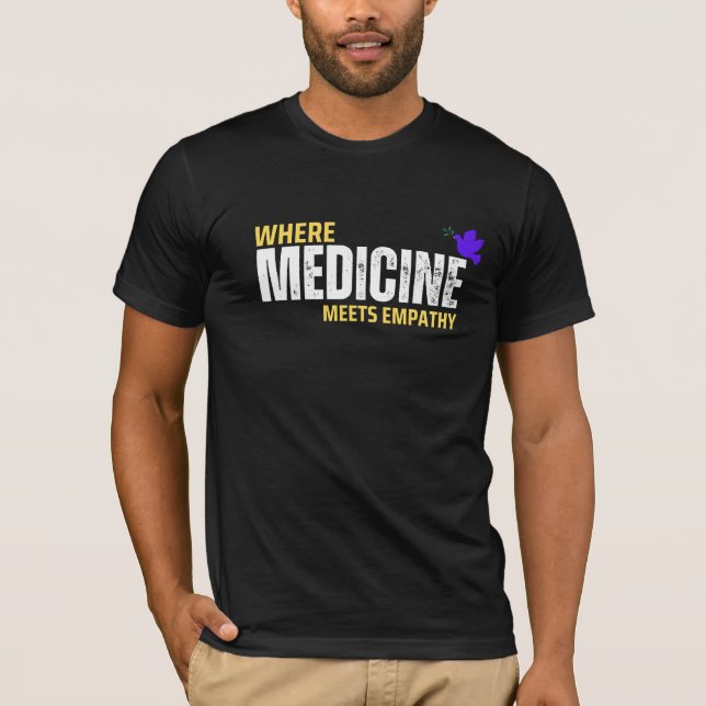 T-shirt Où la médecine rencontre l'empathie (Devant)