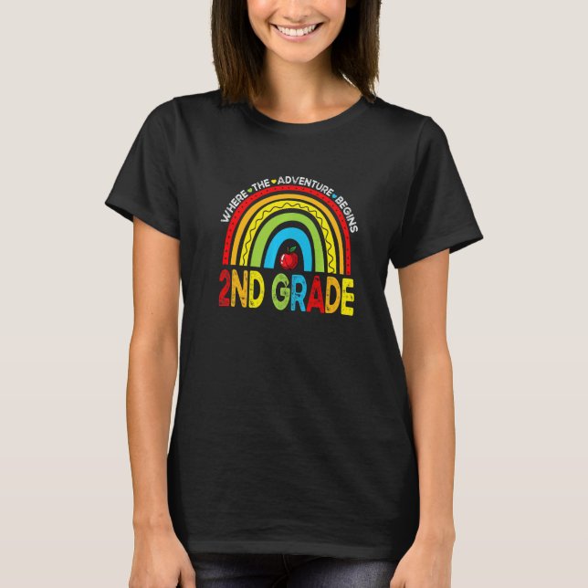 T-shirt Où l'aventure commence 2e année Rainbow First (Devant)