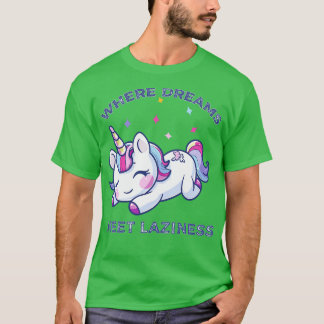 T-shirt Où les rêves rencontrent la paresse