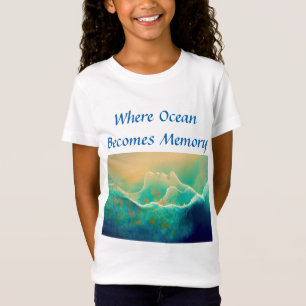 T-Shirt "Où l'océan devient mémoire" - Vert bleu
