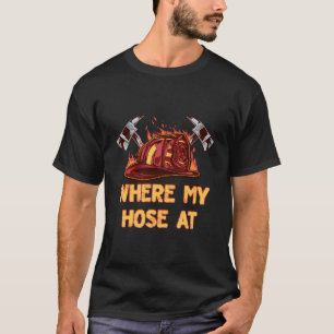 T-shirt Où Ma Hotte À Funny Pompier Humour Pompier M