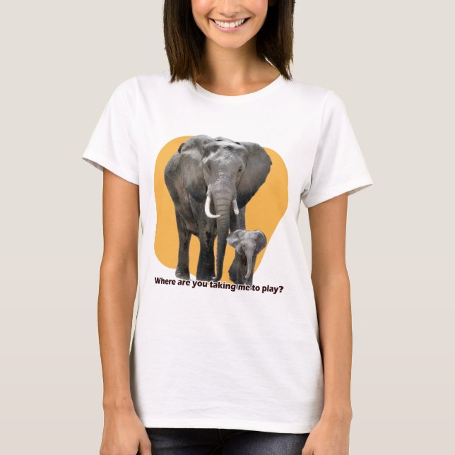 T-shirt Où me conduis-tu pour jouer ? (Devant)