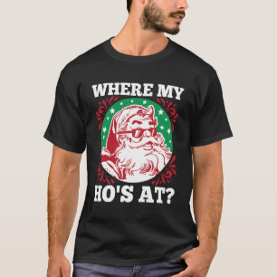 T-shirt Où Mon Chef Est À Père Noël Drôle Pour Noël