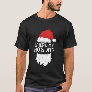 T-shirt Où mon cheval à T Shirt Père Noël Christmas Shirt 