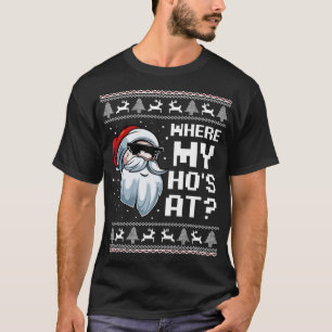 T-shirt Où mon cheval est à Ho Matching Couple Père Noël U