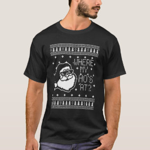 T-shirt Où mon cheval est à Ho Matching Couple Père Noël U