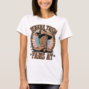 T-shirt Où sont ces fans – Bottes de cowgirl Tie Dye Weste