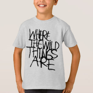 T-shirt Où sont les monstres ? Manuscrit