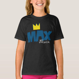 T-shirt Où sont les monstres   Max et couronne