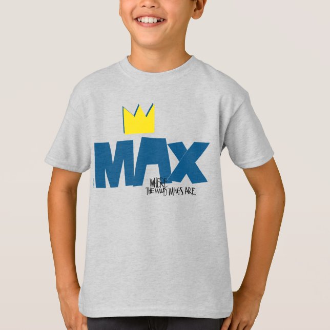 T-shirt Où sont les monstres | Max et couronne (Devant)
