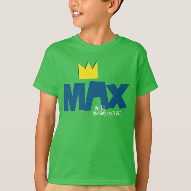 T-shirt Où sont les monstres ? | Max et couronne (Devant)