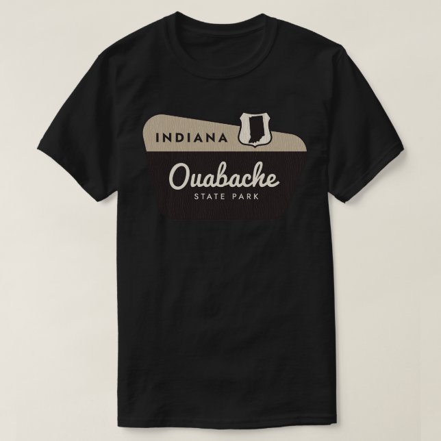 T-shirt Ouabache State Park Indiana Affiche de bienvenue (Design devant)
