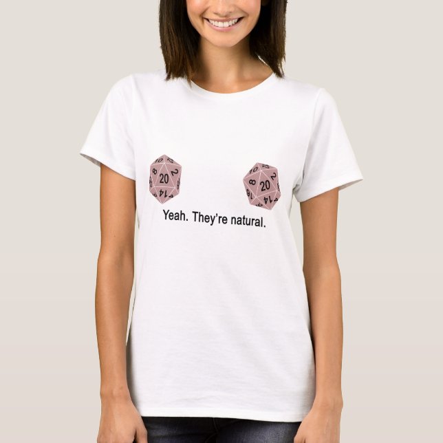T-shirt Ouais - ils sont naturels. (Rose) (Devant)