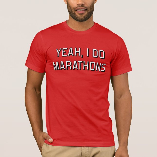 T-shirt Ouais, je fais des marathons (Devant)
