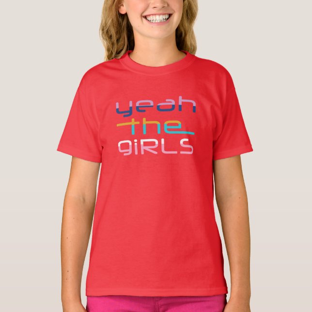 T-shirt Ouais, Les Filles Multi-Coloured Kids (Devant)