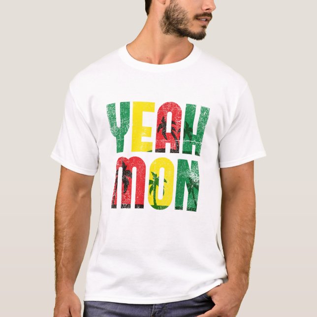 T-shirt Ouais Mon Vacances Jamaïcaines (Devant)