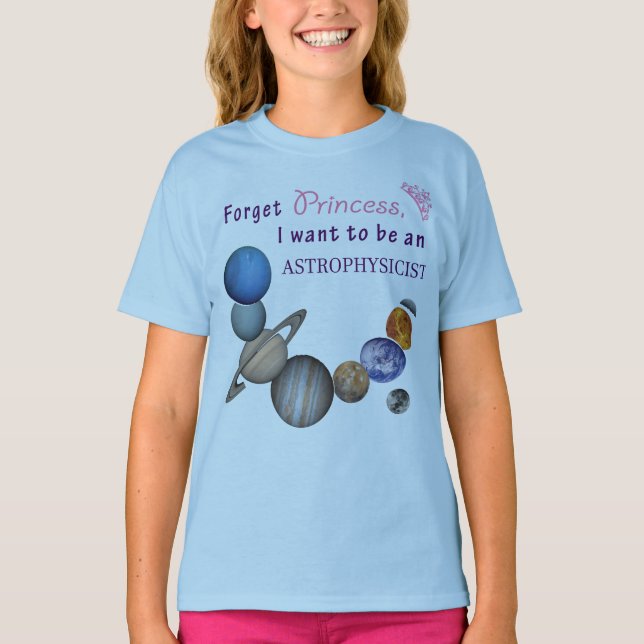 T-shirt Oublie Princesse - Astrophysicienne (Devant)