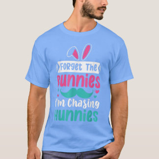 T-shirt Oubliez les lapins que je chasse les Hunnies, drôl