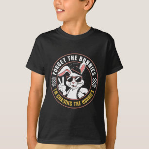 T-shirt Oubliez les lapins que je chasse les Hunnies Drôle