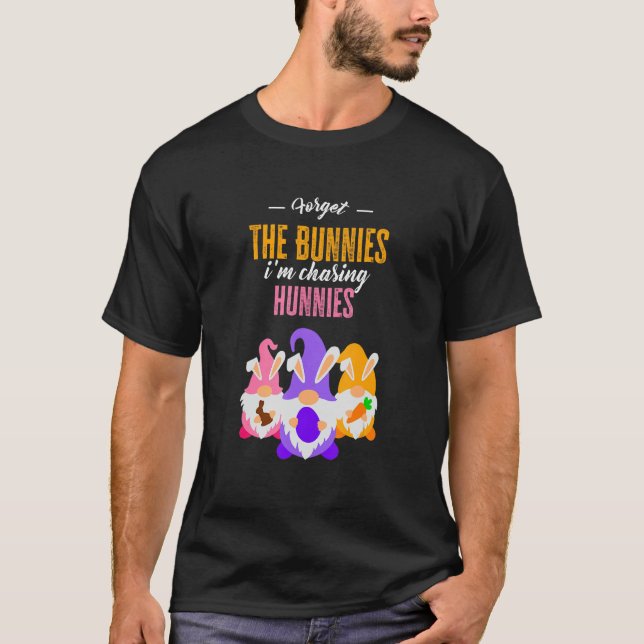 T-shirt Oubliez les lapins que je chasse les lapins Amusan (Devant)
