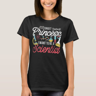 T-shirt Oubliez Princesse Je Veux Être Scientifique Scienc