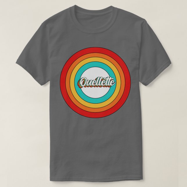 T-shirt Ouellette Nom Chemise Vintage Ouellette Circle (Design devant)