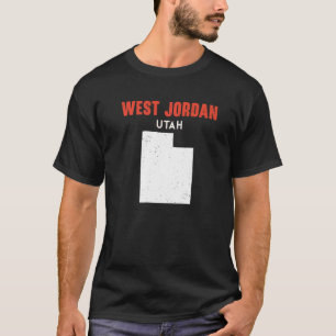 T-shirt Ouest Jordan Utah États-Unis État Amérique Voyage 