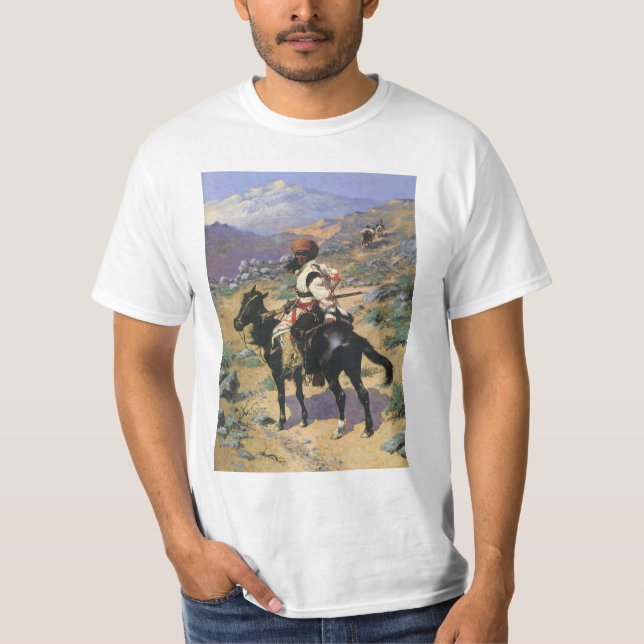 T-shirt Ouest sauvage d'antan, Un trappeur indien par Remi (Devant)
