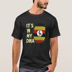 T-shirt Ouganda Dans Mon Adn Ouganda L'Équipe Drapeau Ouga