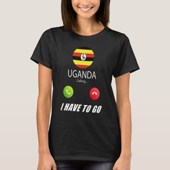 T-shirt Ouganda Drapeau Souvenir L'Ouganda Appelle (Devant)