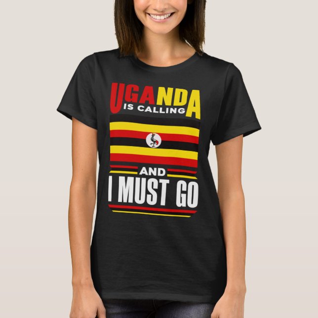 T-shirt Ougandais Ouganda Drapeau Ougandais L'Ouganda Appe (Devant)