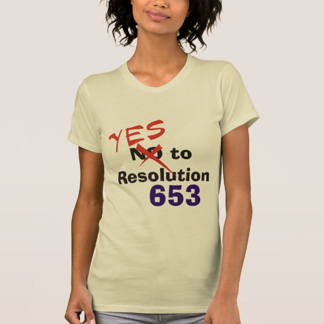 T-shirt Oui à la résolution 653 (Devant)