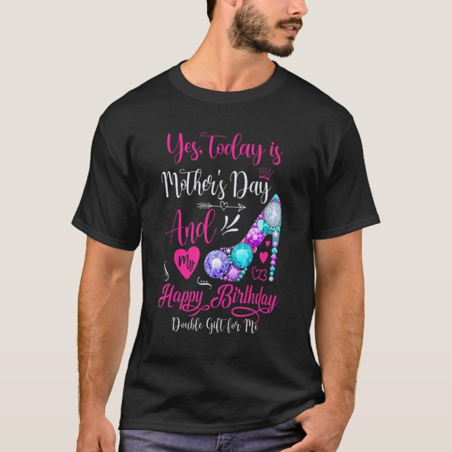 T-shirt Oui, Aujourd'Hui C'Est La Fête Des Mères Et Mon Jo (Devant)