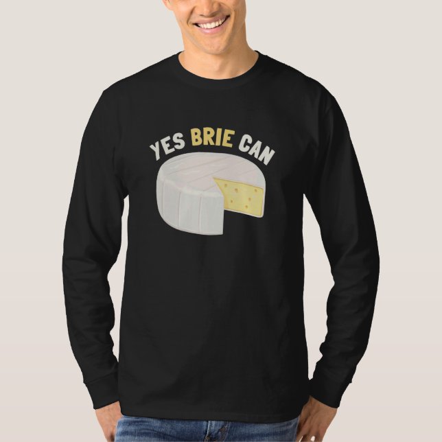 T-shirt Oui Brie Can Fromage Aliments Pun Brie (Devant)