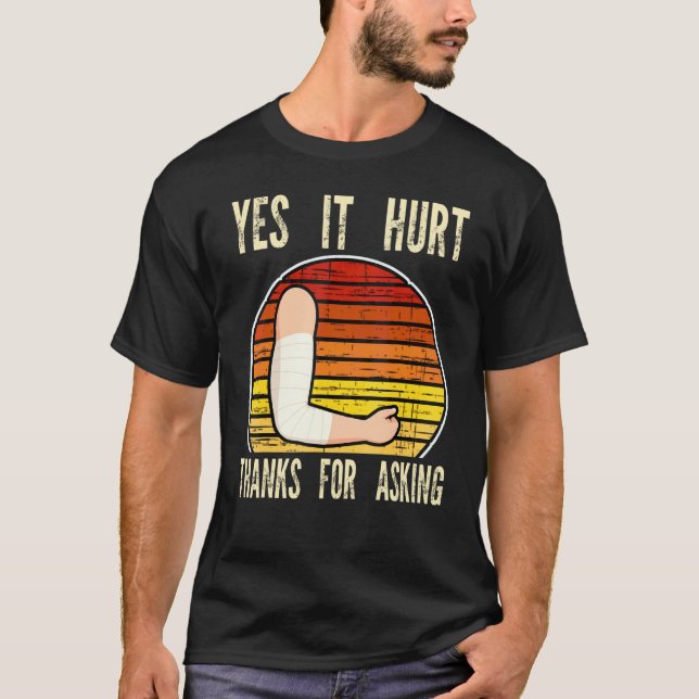 T-shirt oui ça fait mal merci de demander fracture cassé f (Devant)